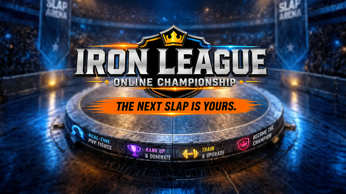 Iron League Online Championship arena banner artwork